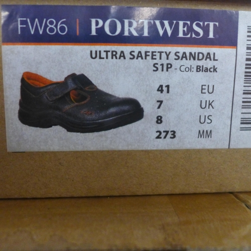 2337 - 12 Portwest Ultra Safety Sandals - uk size 7