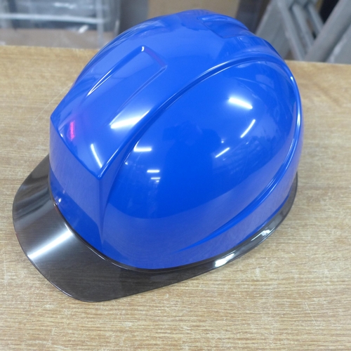 2338 - A box of 20 royal blue Skyview safety helmets