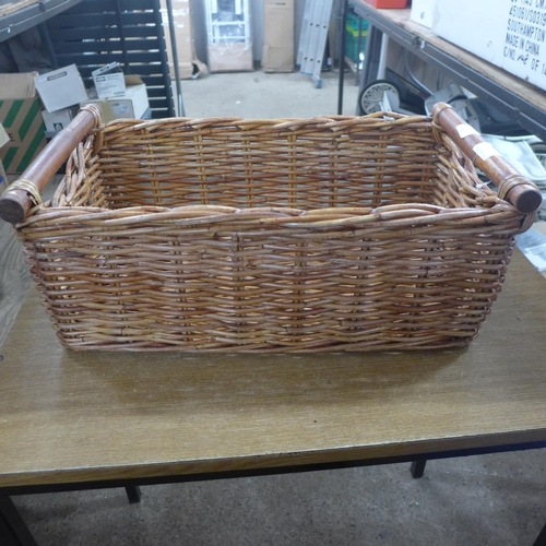 2339 - Five wicker storage baskets