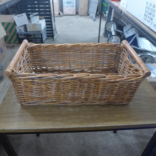 2339 - Five wicker storage baskets