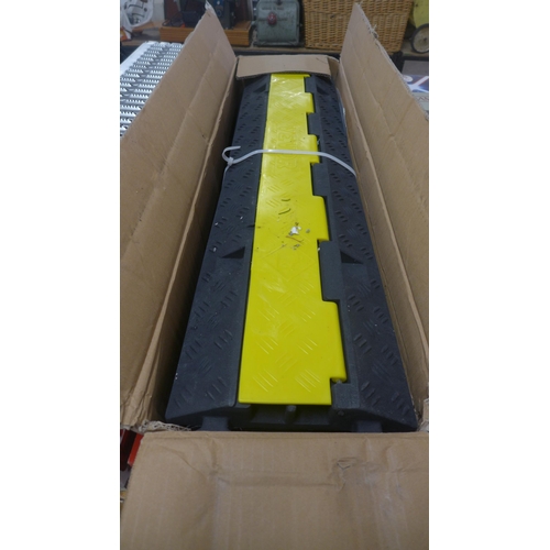 2387 - A rubber and plastic cable run safety ramp  - boxed & unused