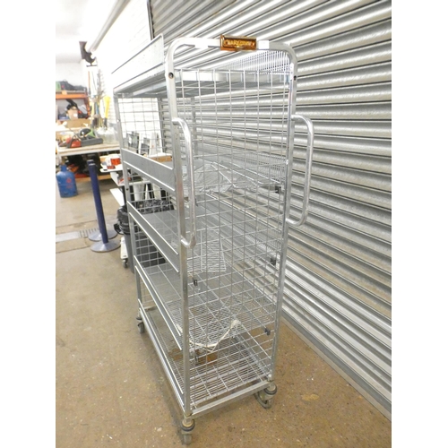 2264 - A stainless steel five level catering trolley