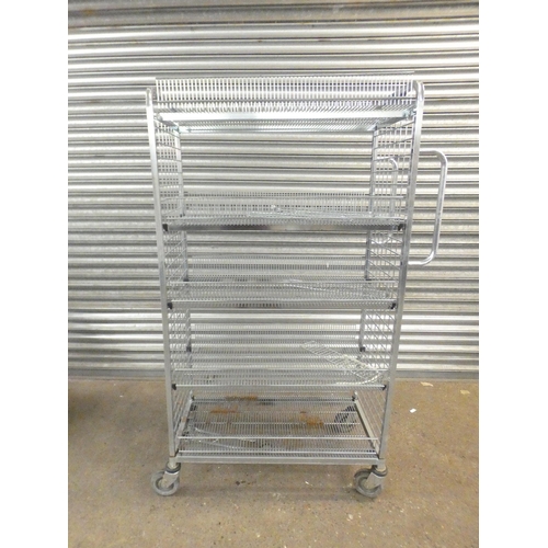 2266 - A stainless steel five level catering trolley