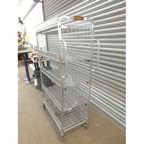 2266 - A stainless steel five level catering trolley