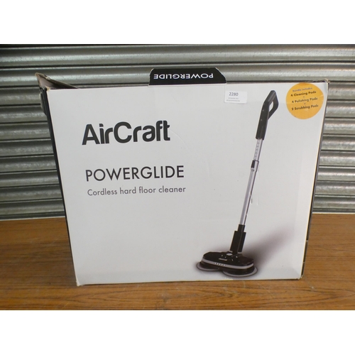 2280 - An Aircraft Powerglide cordless hard floor cleaner - with charger