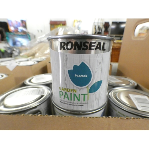 2289 - 6 boxes of Ronseal Garden Paints, approx. 6 tins per box