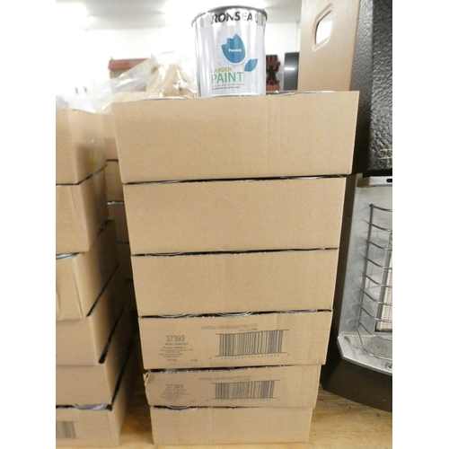 2291 - 6 boxes of Ronseal Garden Paints, approx. 6 tins per box