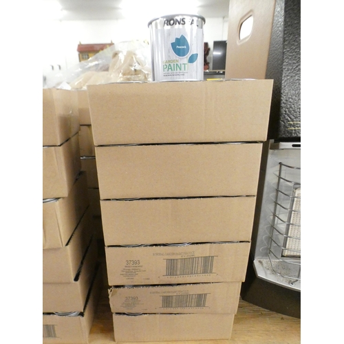 2292 - 6 boxes of Ronseal Garden Paints, approx. 6 tins per box