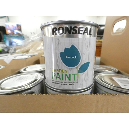 2292 - 6 boxes of Ronseal Garden Paints, approx. 6 tins per box