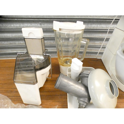 2295 - A Kenwood Chef kitchen mixer with attachments