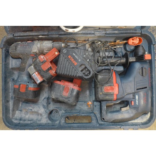 2070 - Two power tools; Bosch GBH 24v and Bosch GBB-902E drills