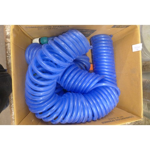 2229A - Two 15m Green Gem coil hose pipes * this lot is subject to VAT