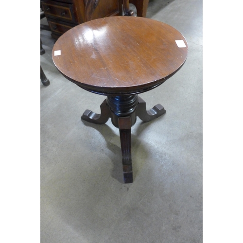 109 - A Victorian mahogany piano stool