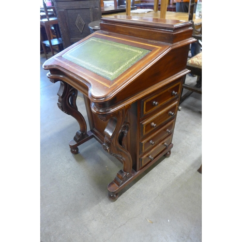 110 - A Victorian style inlaid hardwood Davenport