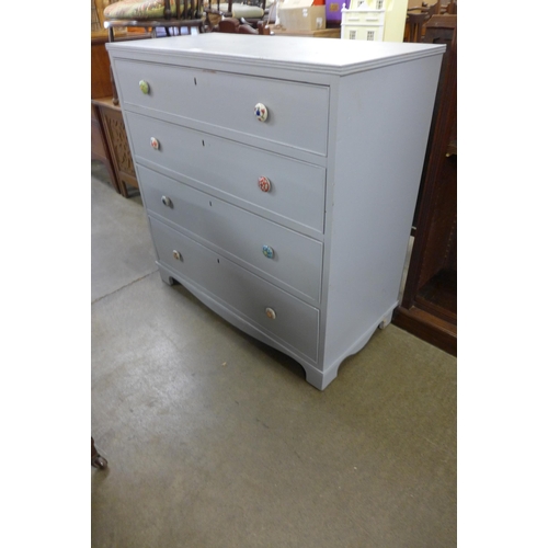 115 - A Victorian painted pine chest of drawers