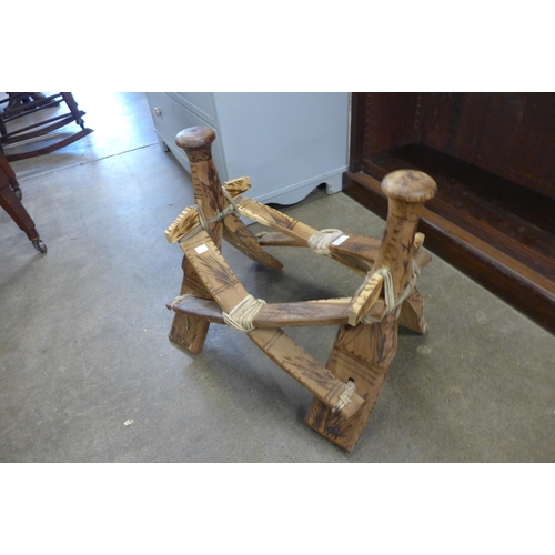 116 - An African wooden camel stool