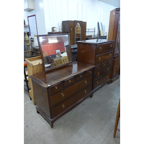 153 - A Stag Minstrel mahogany dressing chest and a chest of drawers