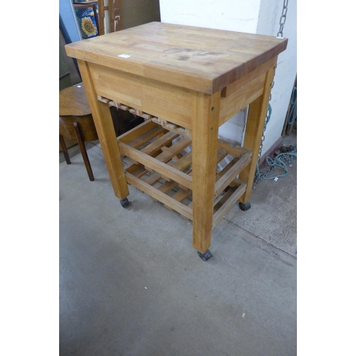 172 - A beech kitchen island