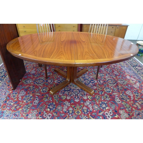2 - A Danish Preben Schou Andersen rosewood extending dining table and six chairs, CITES A10 No. 23GBA10... 