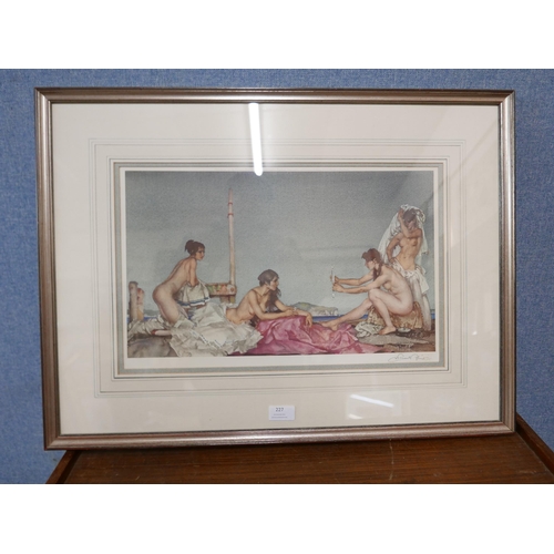 227 - A signed Sir William Russell Flint print, The Silver Mirror, framed