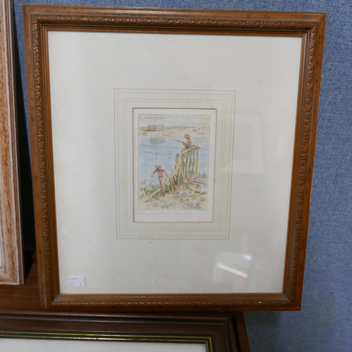 231 - Two signed limited edition Peter Partington (b. 1941) etchings and two others, all framed