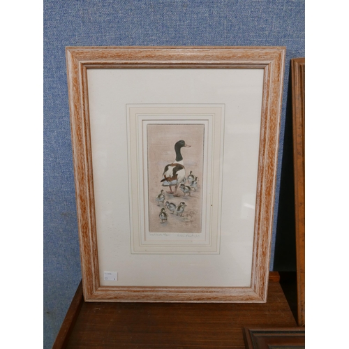 231 - Two signed limited edition Peter Partington (b. 1941) etchings and two others, all framed