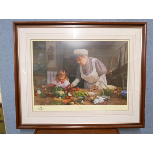 236 - A signed limited edition David Shepherd print, Granny's Kitchen, framed