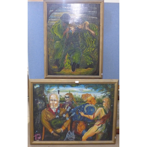 254 - Two oil paintings