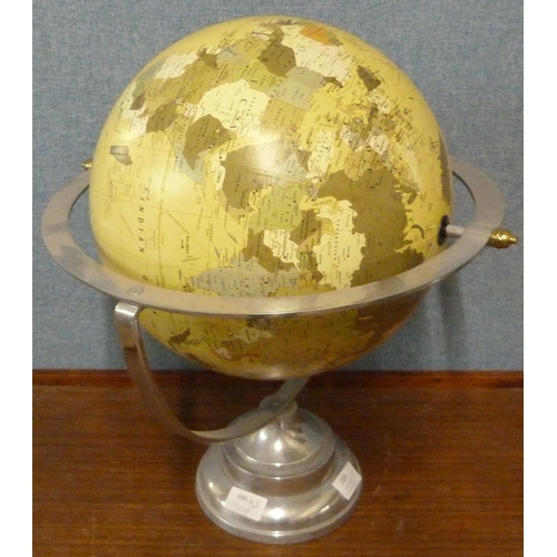 269 - A desktop terrestrial globe on stand