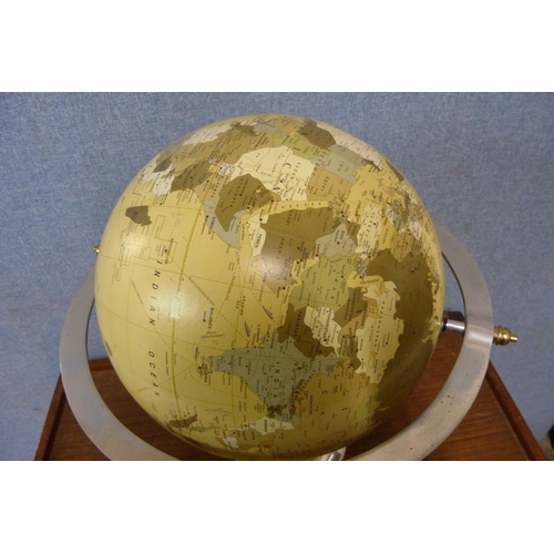 269 - A desktop terrestrial globe on stand