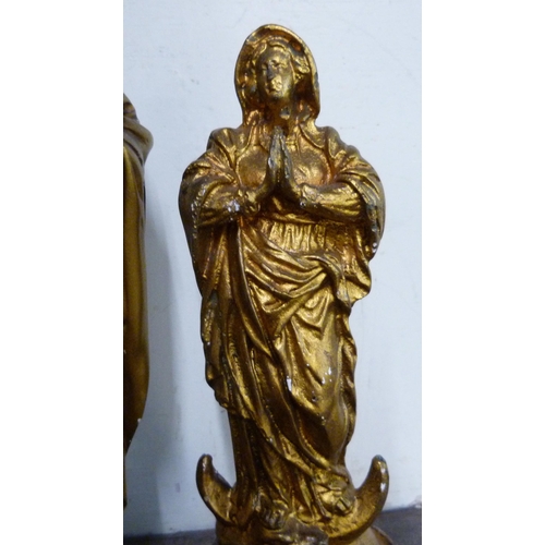 273 - A set of six French gilt painted religious figures