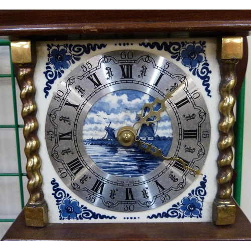 288 - A Dutch mahogany and brass wall clock