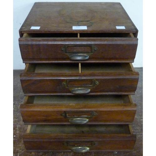 305 - An early 20th Century mahogany four drawer table top chest