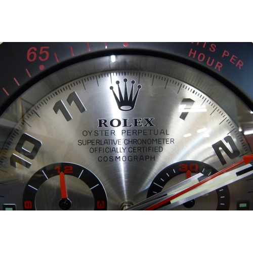 319 - A Rolex style dealer's display wall clock