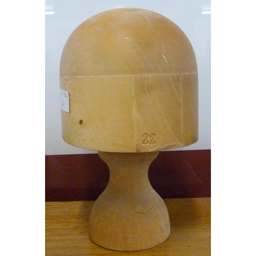 337 - A wooden hat block