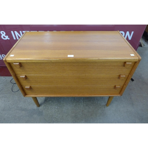 34 - A Danish teak chest of drawers