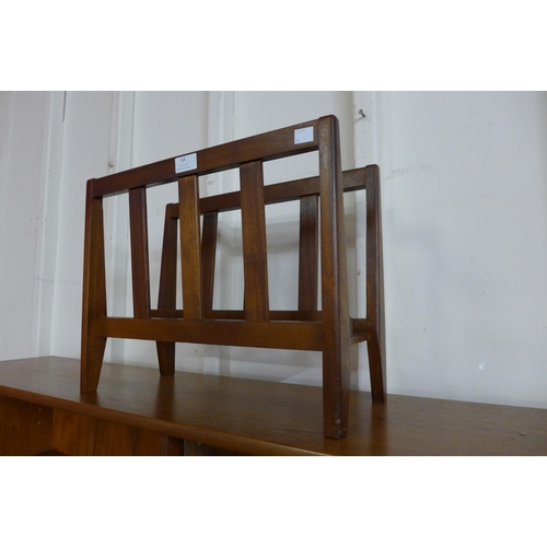 54 - A teak magazine rack