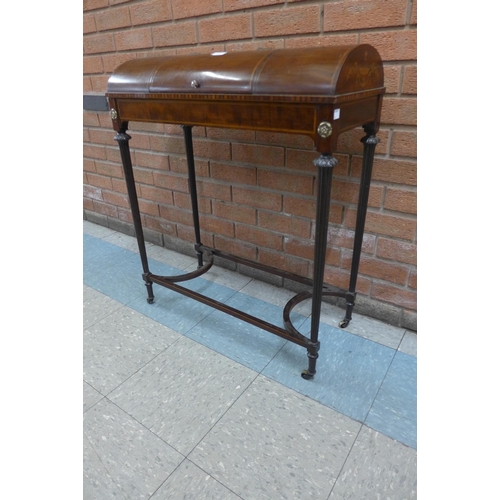 63 - An Edward VII Sheraton Revival inlaid mahogany ladys vanity table