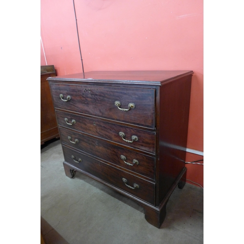 65 - A Regency inlaid mahogany secretaire chest of drawers