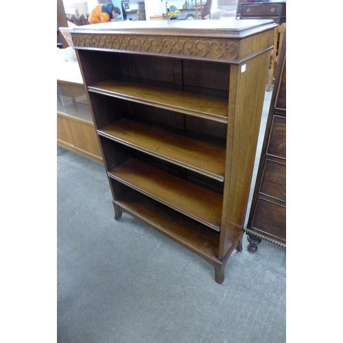 84 - An Edward VII mahogany open bookcase