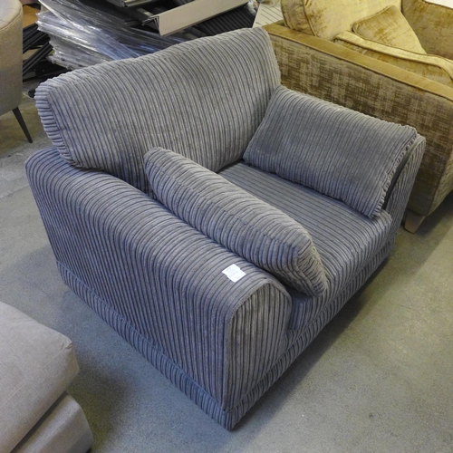 1514 - A grey jumbo cord armchair