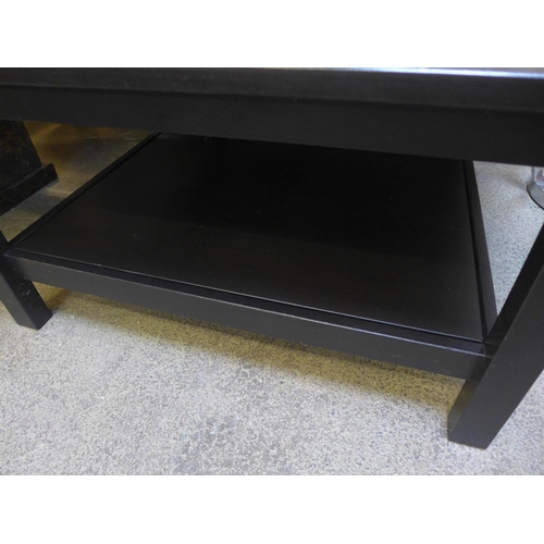 1582 - A dark pine square coffee table