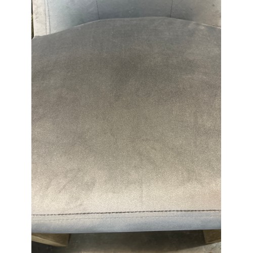 1492 - A set of four Arlo grey velvet upholstered dining chairs RRP £796 *This lot is subject to VAT