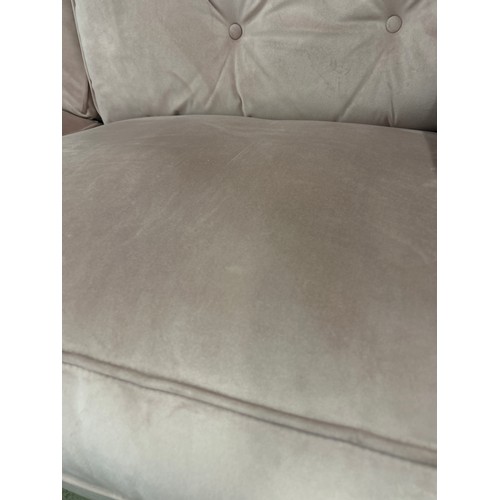 1535 - A Hoxton cherry blossom velvet three seater sofa