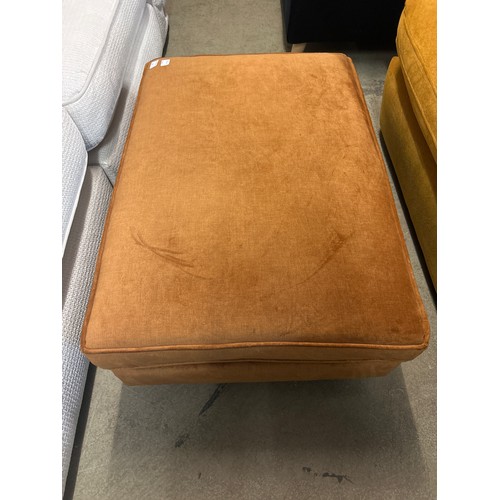 1516A - An ocre Barker and Stonehouse cushion topped footstool