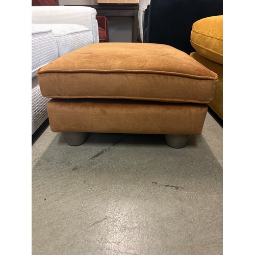 1516A - An ocre Barker and Stonehouse cushion topped footstool