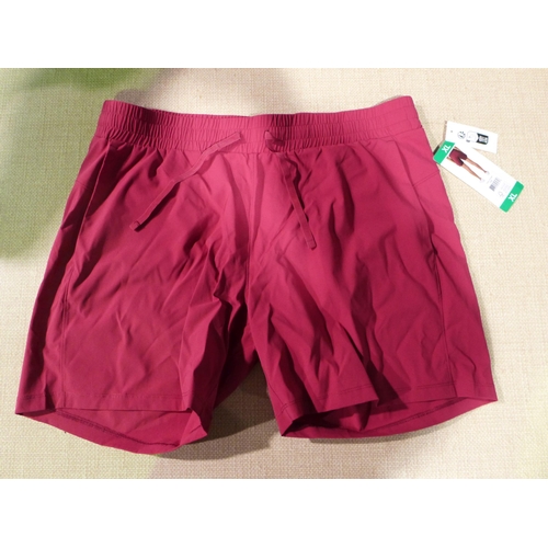 3055 - Five pairs of women's cherry pink Tuff Athletics shorts - size XL * this lot is subject to VAT