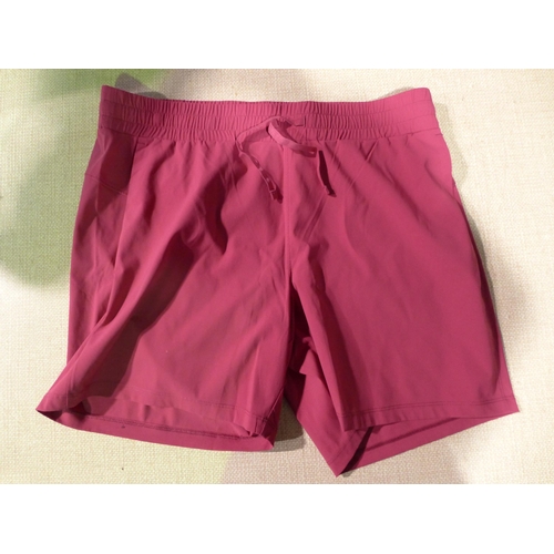 3057 - Five pairs of women's cherry pink Tuff Athletics shorts - size XXL * this lot is subject to VAT