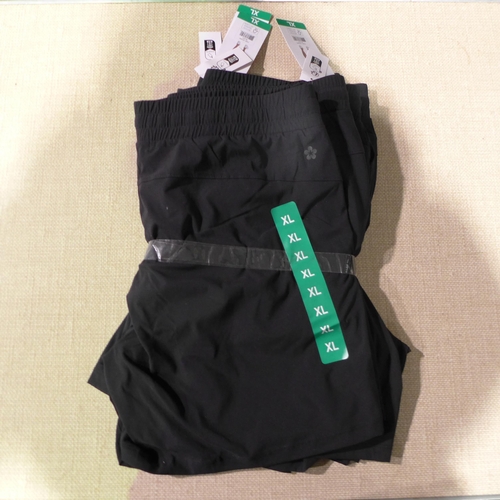 3062 - Five pairs of women's black Tuff Athletics shorts - size XL * this lot is subject to VAT