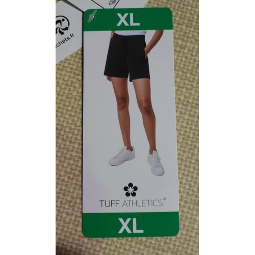 3062 - Five pairs of women's black Tuff Athletics shorts - size XL * this lot is subject to VAT